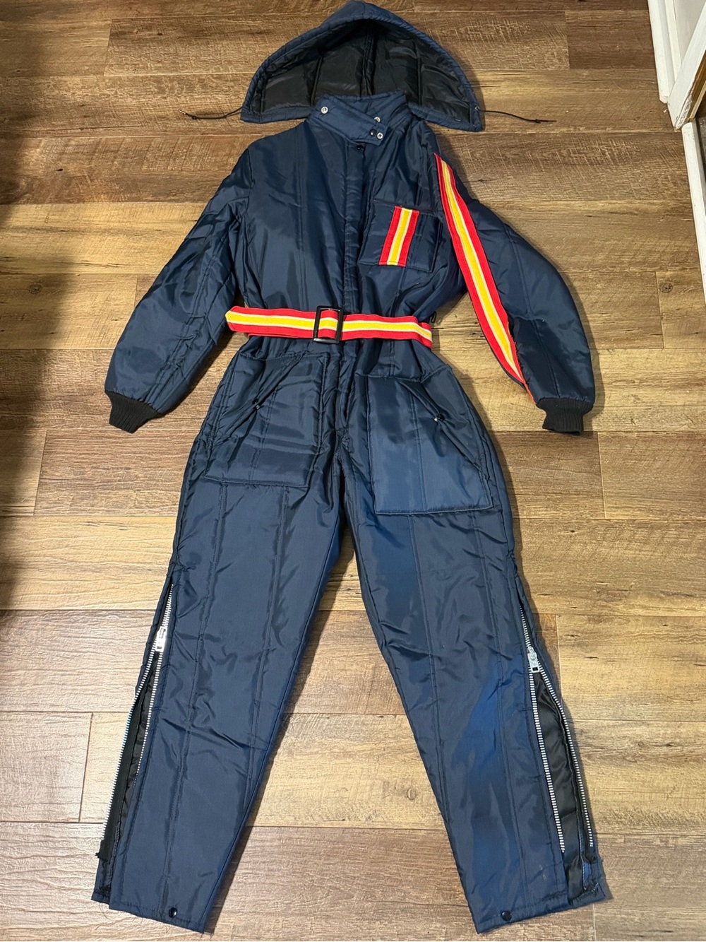 Vintage Navy Blue Snowsuit/ Snowmobile Suit (size???)